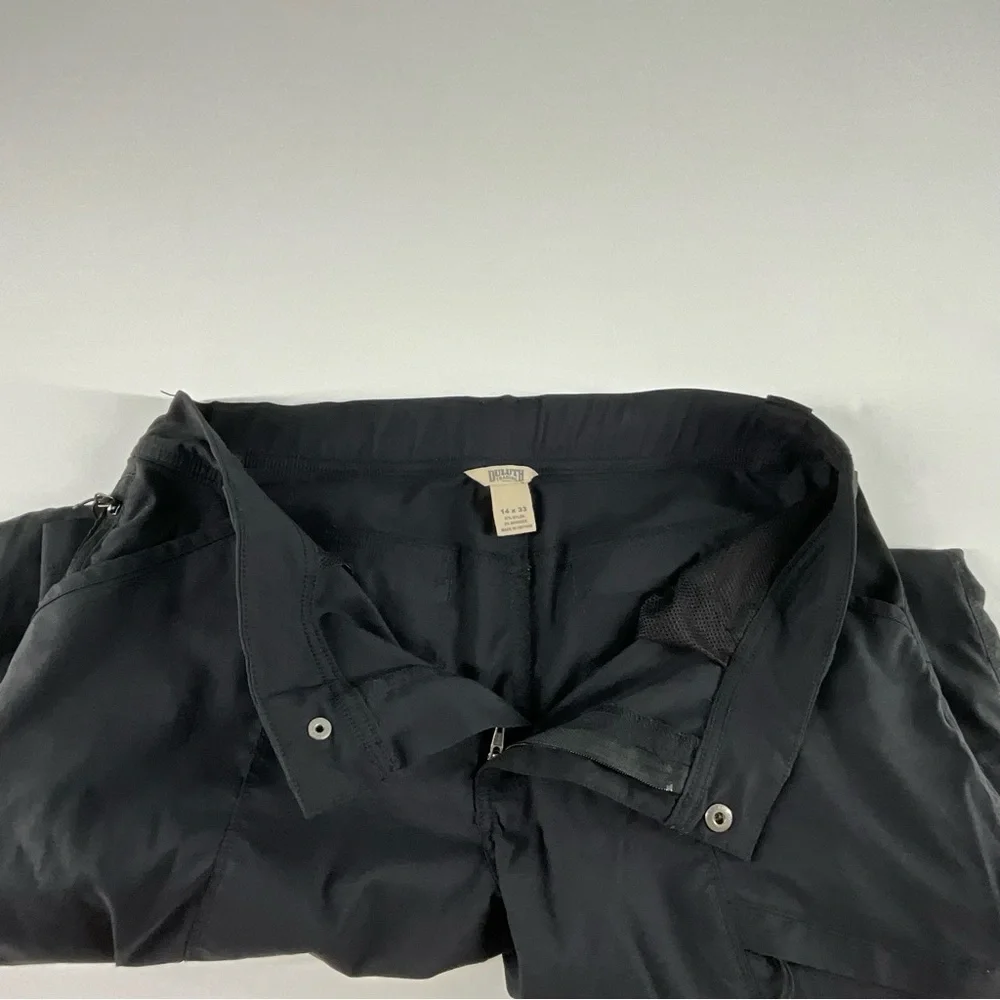 Duluth Trading Co Women Dry on the Fly Slim Leg Pants Black Outdoor Chic 14 X 33 - Picture 9 of 16